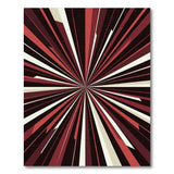 Red Red Starburst Geometric Area Rug