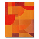 Orange Vibrant Orange Geometric Area Rug