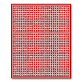 Bold Red Bold Red Geometric Lattice Area Rug