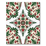 Red and Green Floral Persian Area Rug