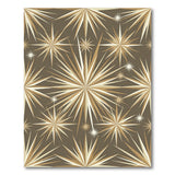 Brown and Tan Gold Starburst Geometric Area Rug