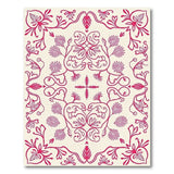 Ornate Pink Floral Persian Traditional Persian Area Rug