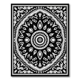 Black and White Traditional Persian Intricate Black White Persian Mandala Rug