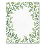 Whimsical Variegated Green Leaf Border Rug
