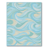 Wave Abstract Area Blue Teal Abstract Wave Area Rug