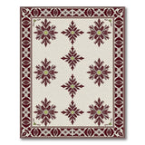 Maroon Starburst Medallion Persian Area Rug