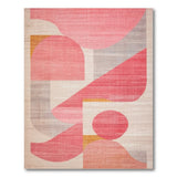 Multi-color and Patterns Vibrant Pink Abstract Geometric Area Rug