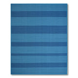 Blue and Teal Blue Teal Horizontal Striped Woven Rug