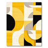 Yellow Bold Yellow Geometric Area Rug