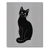 Black Cat Silhouette Area Rug