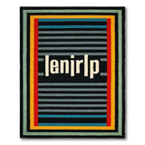 Bold Multi-Color Striped Geometric Area Rug