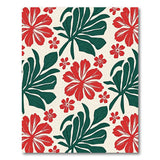 ODIKA Tropical Floral Red & Green Washable Area Rug - Low Pile Non-Slip Pet & Kid Friendly Carpet
