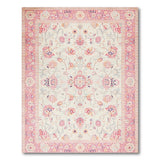 Traditional Persian Pink Pink Persian Floral Area Rug