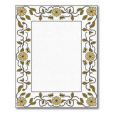 Vintage Chamomile Floral Border Area Rug