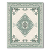 Traditional Persian Teal Ornate Medallion Persian Area Rug
