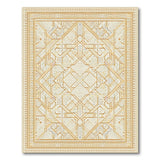 Gold and Silver Gold Geometric Art Deco Area Rug