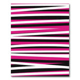 Bold Pink Black Diagonal Stripe Area Rug