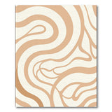 Beige and Neutral Abstract Area Beige Wavy Abstract Area Rug