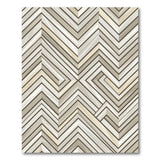 Modern Beige Chevron Geometric Area Rug