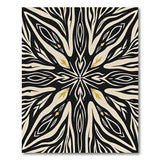 Zebra Mandala Area Rug in Black White