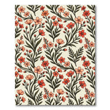 Peach Floral Vintage Area Rug