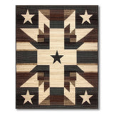 Brown Tan Southwestern Star Geometric Rug