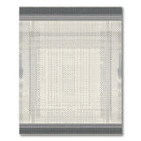 Geometric Grid Dot Area Rug Black White