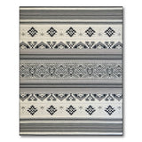 Geometric Black White Geometric Southwestern Area Rug