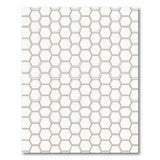 Neutral Beige Hexagon Grid Area Rug
