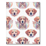 Rainbow Pets Kids Cartoon Area Rug
