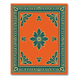 Traditional Persian Vibrant Orange Persian Floral Area Rug