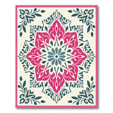 Floral Vintage Vibrant Pink Mandala Floral Area Rug