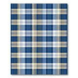 Blue and Teal Geometric Modern Navy Blue Plaid Area Rug