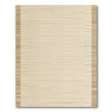 Beige Woven Area Rug with Tan Borders