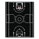 ODIKA Basketball Court Washable Area Rug - Non-Slip Low Pile Sports Rug