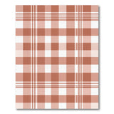 Rustic Brown Plaid Check Area Rug