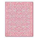 Geometric Modern Pink Geometric Trellis Area Rug