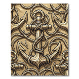 Nautical Anchor Entwined in Rope Rug