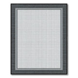 Bold Black White Framed Grid Area Rug
