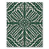 Intricate Emerald Green Persian Floral Rug