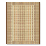 Brown and Tan Tan Brown Woven Geometric Area Rug