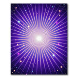 Radiant Purple Sunburst Area Rug