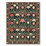 Persian Tulip Carnation Floral Area Rug