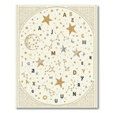Starry Alphabet Constellation Kids Rug