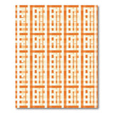 Orange Checkered Geometric Area Rug