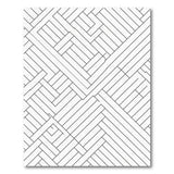 Black and White Black White Interlocking Geometric Area Rug