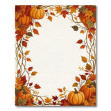 ODIKA Autumn Pumpkin & Maple Leaf Washable Non-Slip Low Pile Area Rug
