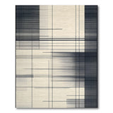 Geometric Modern Black Grid Geometric Area Rug