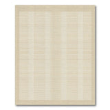 Coastal Beach Beige and Neutral Beige Woven Border Area Rug
