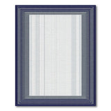 Navy Framed Gray Pinstripe Area Rug